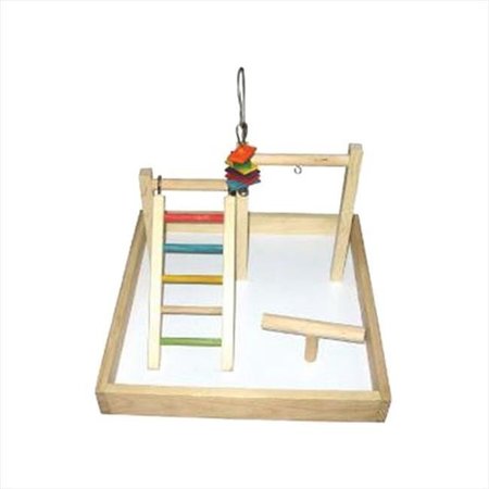 A&E CAGE A&E Cage HB46409 Wood Tabletop Play Station - 17 X 17 X 12 In. HB46409
